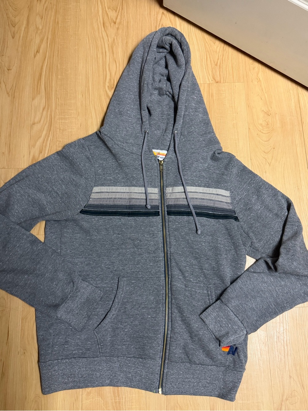 Aviator nation Gray Zip-Up Hoodie Sweater